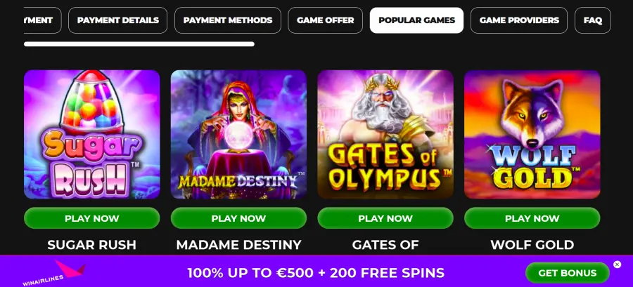 Win airlines casino